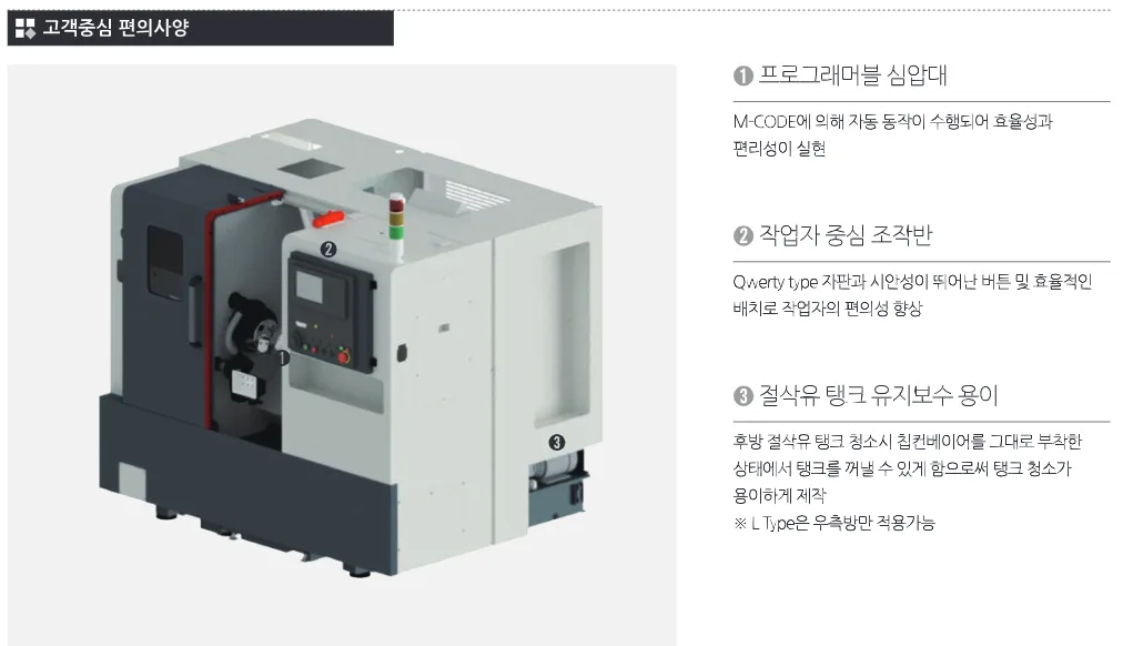 유니언머신 - CNC 선반 신품, 스맥 NS2000 시리즈 공작기계 장점 및 스펙