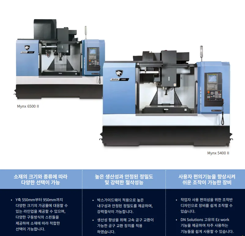 유니언머신 - MCT 중고 5호기, 두산 공작기계 MYNX5400 / 2020년식 매물